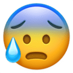 Anxious Face with Sweat