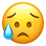 Sad but Relieved Face