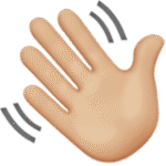 Waving Hand: Medium-Light Skin Tone