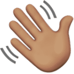Waving Hand: Light Skin Tone