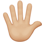 Hand with Fingers Splayed: Light-Medium
