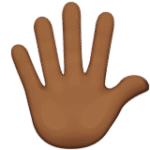 Hand with Fingers Splayed: Medium-Dark