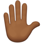 Raised Hand: Medium-Dark