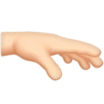 Palm Down Hand: Light