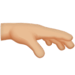 Palm Down Hand: Light-Medium