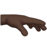 Palm Down Hand: Dark
