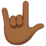I Love You Hand Sign (Medium-Dark)