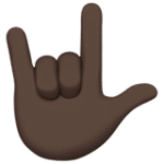 I Love You Hand Sign (Dark)