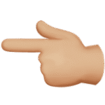 Backhand Index Pointing Left (Light-Medium)