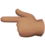 Backhand Index Pointing Left (Medium)
