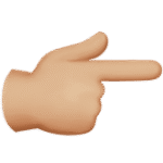 Backhand Index Pointing Right (Light-Medium)